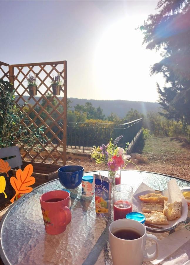 Logement D'Exception Pres Du Colorado Provencal Dans Une Residence Au Calme Avec Piscine Offrant Une Vue Imprenable Sur Le Luberon Depuis Sa Terrasse Viens Kültér fotó